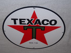 Vintage Texaco Star          Green T 15  Porcelain Metal Gasoline Oil Lubester Sign