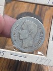 1879 Venezuela Republic 2 Bolivares Silver Coin - Rare 