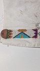 Handmade Native American Beaded Cloth Panel With Thunderbird Geometric Design