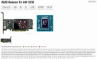 Dell 6044m   amd Radeon Rx 640 4gb Gddr5 Graphics Card   dp 2x Minidp   low Profile