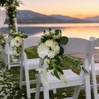 10 Pcs Wedding Aisle Chair Decorations W ribbon And Ties  Floral Arrangement Set