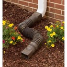Flexible Downspout Extension 55 In Brown Gutter Downspout Extender Vinyl