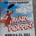 Mary Poppins Broadway Musical Theater Window Card Poster Fox Cities Pac 2012