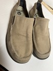 Crocs Walu 11270 Men 10 Khaki Brown Beige Canvas Slip On Loafers Boat Shoes
