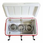 Jockey Box Cooler - 3 Faucet  5 16  X 50  Stainless Steel Coils  48qt Draft Beer