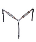 Custom Hand Tooled Leather Headstall Breast Collar Set Western Saddle Horse Tack