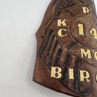 Vintage Kcfd P Mo 14 Fao Fire Dept Leather Helmet Badge