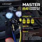 Hvac Gauges With Hoses  Ac Manifold Gauge Set R134a R410a R404a Refrigerant Gaug