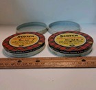 2 Vintage Scotch Brand 3m Electrical Tape In Plaid Tin 1950 s Both Empty