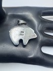 Vintage Navajo Inlay Opal Bear Pendant Sterling Silver Mohave Turquoise Purple