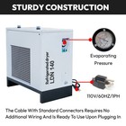125 Cfm Refrigerated Compressed Air Dryer  30hp   40hp Compressors  110v 1 Phase