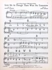 Love Me As Though There Were No Tomorrow Sheet Music Strip For Action 1956 Flop