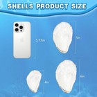 Vmeecarl 20pcs 5 -6  Concave Oyster Shells For Crafts Natural 5 -6  