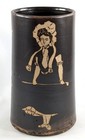 1903 Yale Art Pottery Stoneware Mug With Lady Golfer Figural Decoration