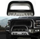 3  Front Bumper Bull Bar Grille Guard Brush Push Black Tubing With Skid Plate