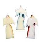 Vintage Wax Ornaments Cast From Antique German Mold   Small Angel Trio C1675