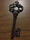 Victorian Key Cast Iron Patina Castle Skeleton Solid Metal Collector Gift Rustic