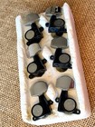 Vintage Schaller 3x3 Tuners  Lot Includes Set Of 6   3 Black   Chrome W  Germany
