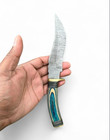 10  Custom Made Damascus Fix Blade Hunting Tactical Bowie Knife Pakkawood Handle