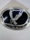 Vintage Silver Plated  flying Eagle  Belt Buckle - Dt Handcrafted - 4  X 3 