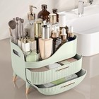 Large Makeup Organizer Countertop Cosmetic Storage Box With Drawers Handle