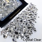 150pcs Round Flatback Glass Rhinestones Plus 20pcs Odd Shaped Jewelry Diy