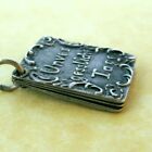 Antique Austrian Unforgettable Days Sliding Book Locket 800 Silver Charm Pendant