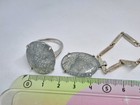 Vintage Set Necklace And Ring 925 Sterling Silver With Stone Ideal Gift For Girl
