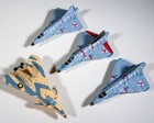 Lot Of 4 Diecast Jet Fighters bombers Mega Force Micro Machines Kenner Kpt89 Vtg