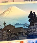 Japanese Woodblock Print    mount Fuji From Mizukubo    Takahashi Shotei Original