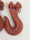 Qty 4 Cm Genuine Clevis Grab Hook 5 16  T-80 Forged Alloy Orange Heavy Duty