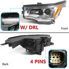 Pair For Gmc Acadia 2017-2019 Chrome Halogen Headlights W  Led Drl Left   Right