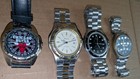 Men s Watch Lot Vintage Fossil  Navarre  Citizen  Armitron Working Good
