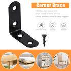 10-pack L Bracket Corner Brace Sets Black Stainless Steel 90 Degree Right Angle