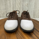 Grip Men s Size 7 Brown White Leather Casual Golf Shoes Lace Up