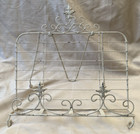 Shabby Chic Metal Stand Display Book Bible Recipe Holder Ivory Distressed