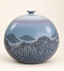 Japanese Arita Vase - Fujii Shumei - Winter Landscape On Porcelain