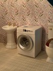 1 12 Dollhouse Miniature Add Water Working Washer Machine Bathroom Kitchen Decor