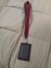 Coach Card Case W  Lanyard   Burgundy   Nwot