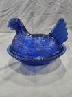 New Indiana Style Cobalt Blue Hen On Nest 7 