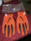 Nike Superbad 4 Sb4 Padded Football Gloves Nfl Team Issued Orange Black 3xl