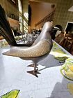 Royal Persian Qajar Dynasty 19th Century Damascened Brass Inlaid Steel Dove Rare