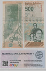 X1 Venezuela 500 Digitales Unc New      500 Million Bol  vares  2025 With Coa Crips