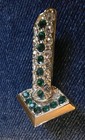 Vintage Masonic O e s  Starpoint Martha Column Brooch 1 5x1    Rhinestones