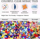 1100 Pcs Mosaic Tiles  Glass Mosaic Tiles For Crafts Bulk  Stained Mosaic Gla   