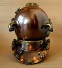 Nautical Vintage Deep See Diving Divers Helmet 18 Inch Copper   Brass Christmas