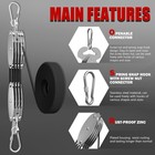 Upgraded Rope Hoist Pulley System  530lb Pulley Block And Tackle  7 1 Ratio Lift