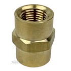 5 Pack 1 8  X 1 8  Female Npt Hex Coupling Pipe Fitting Brass Union Couplers