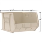 Akro-mils 3 Pack Akrobins Plastic Storage Bins  Space-saving Organizers  Clear