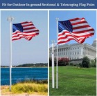 Silver Flag Pole Eagle Topper Ornament  Aluminum Alloy Eagle Finial For 20  25  